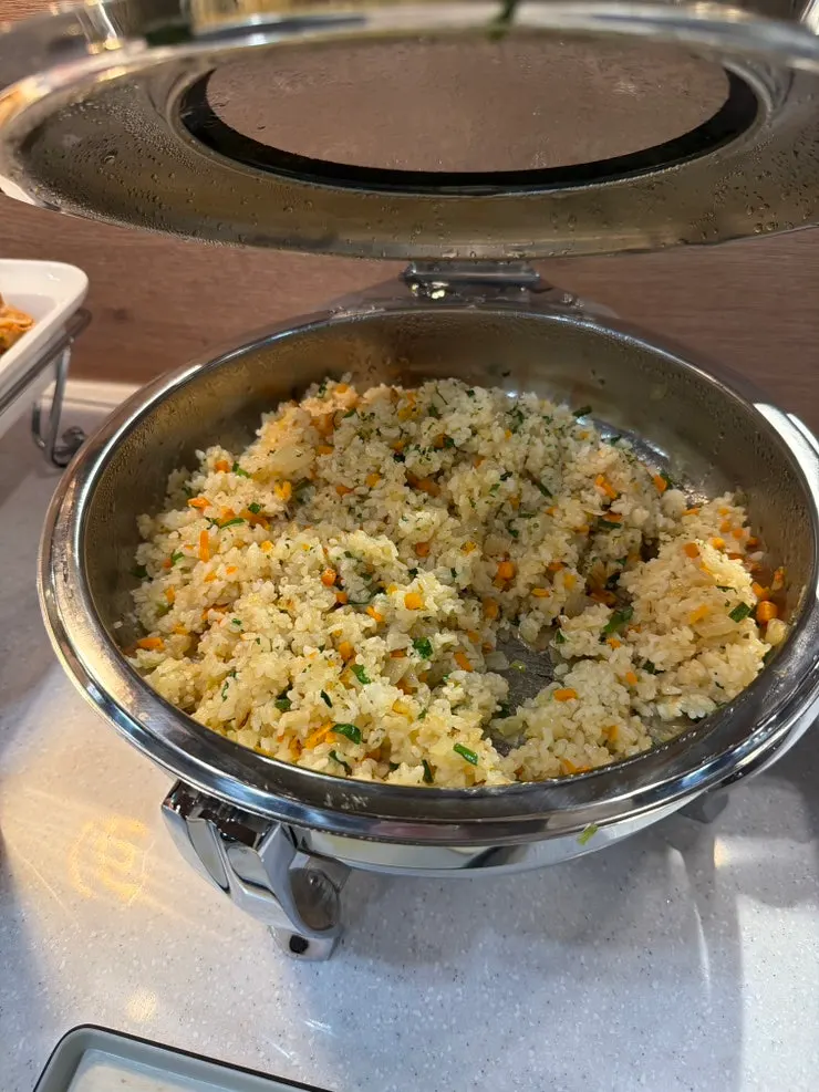 Salad bar with Vietnamese spring roll ingredients