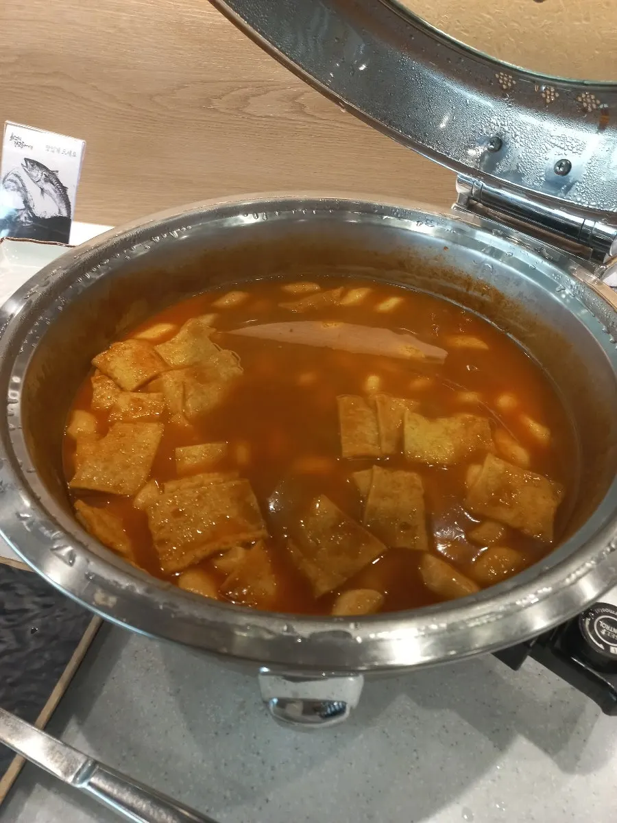 Hot-food section at the self-serve bar