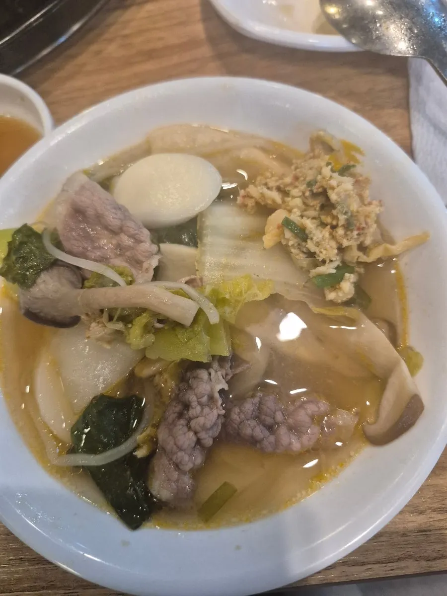 건져 먹는 숙주와 청경채