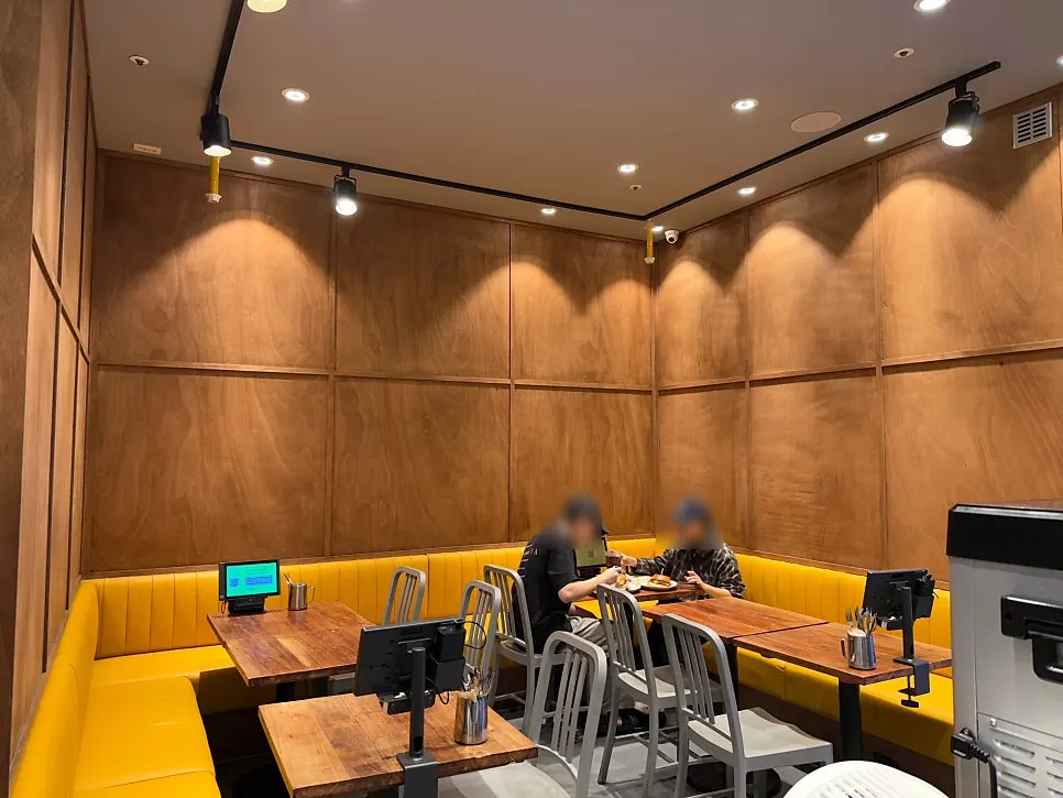 Clean seating inside the restaurant