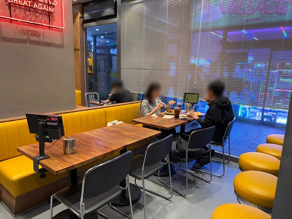 Interior with sofas and tables