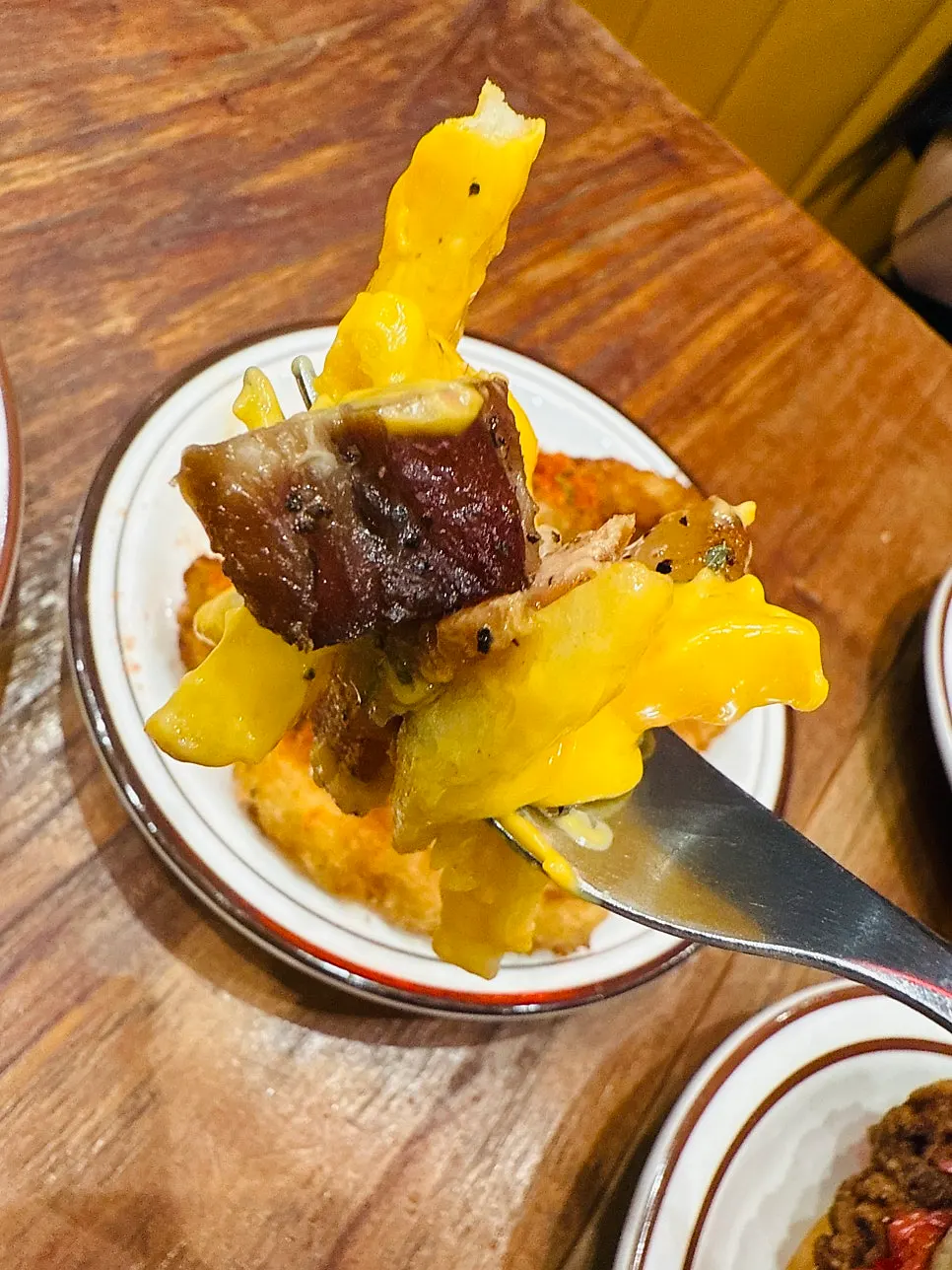 Generous serving of cheese fries