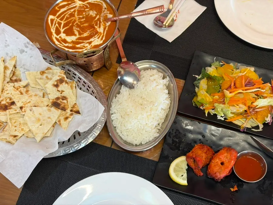 Full table spread of Lunch Set A for two