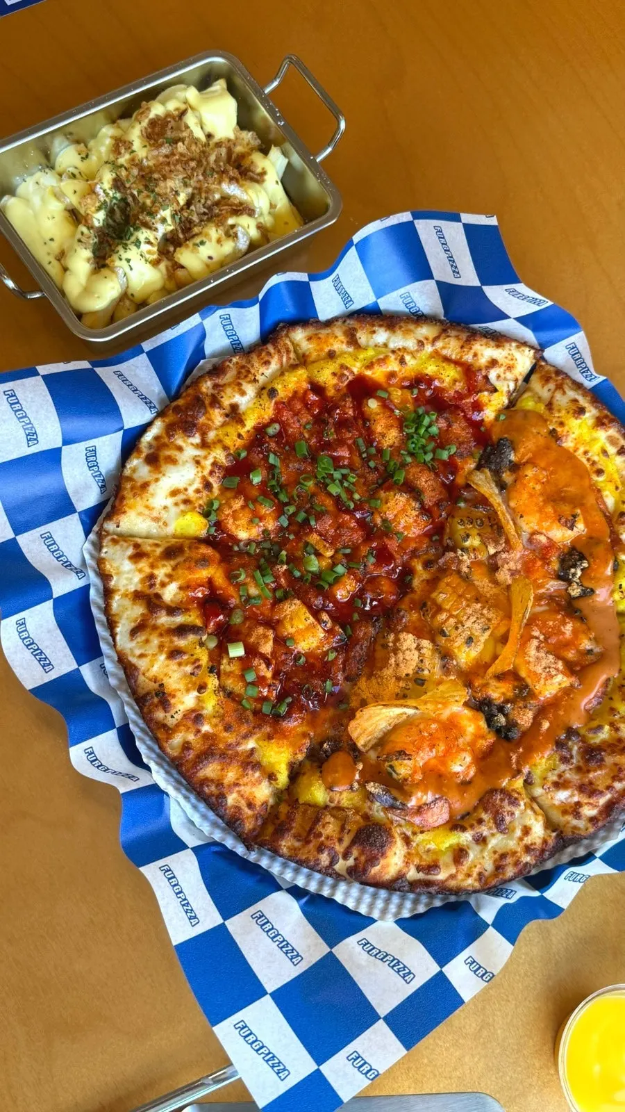 Half-and-half pizza on a second visit