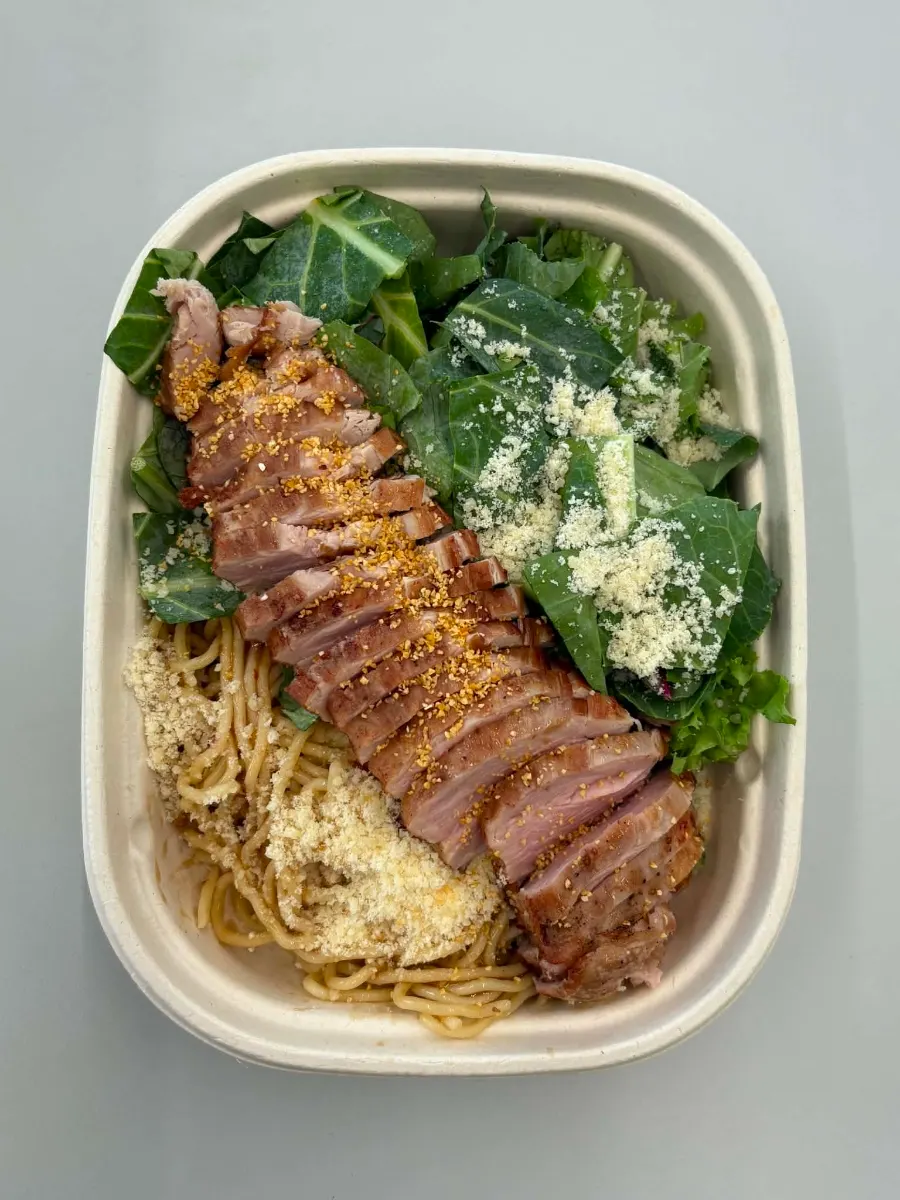 Takeout containers of Prepers menu items