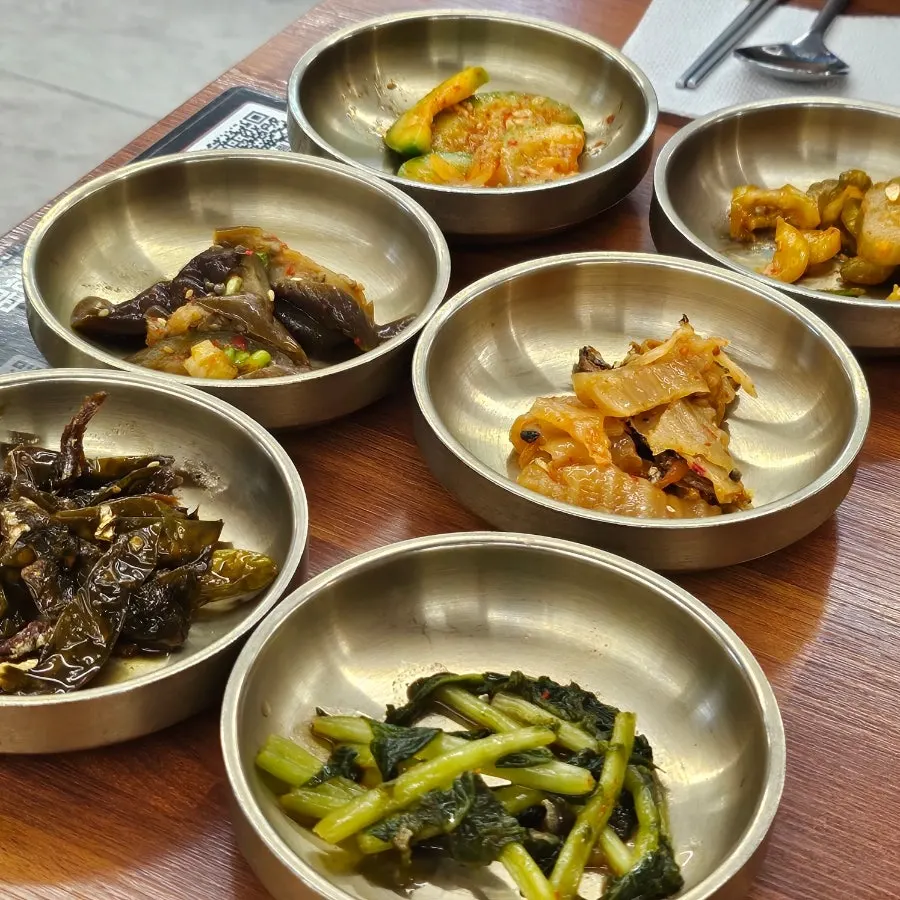 Side dishes and rice piled for a wrap