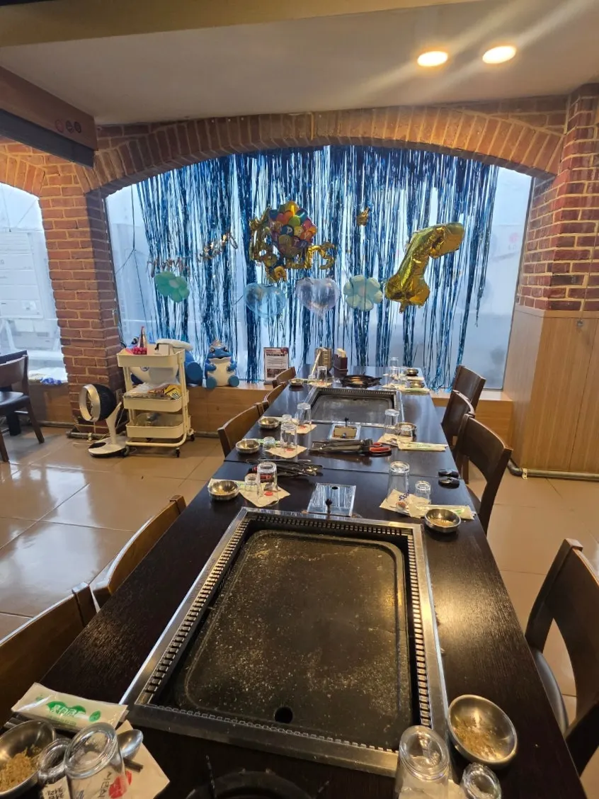 2nd floor seating set up for a group reservation