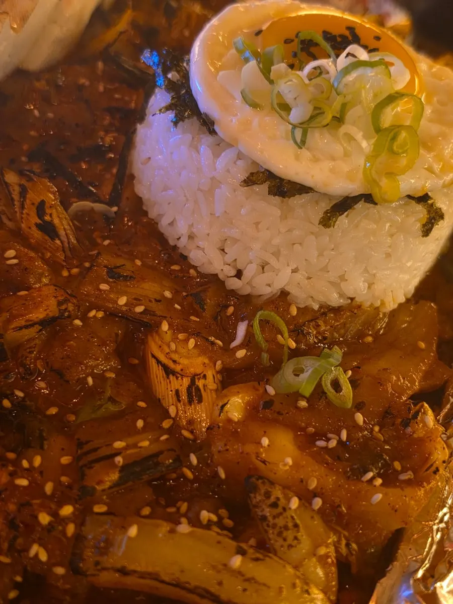 Fried rice served with the cheese left out