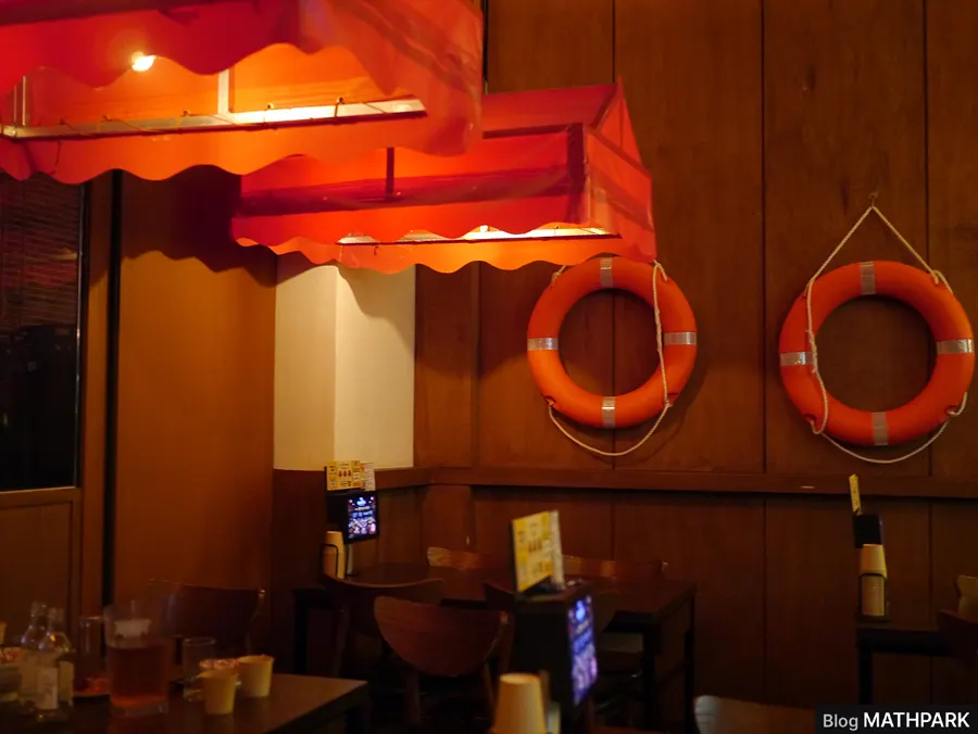 Dimly lit interior of Simsimsangin Incheon Nonhyeon
