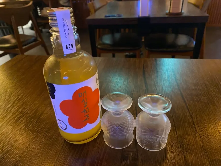 Bottle of the ordered 13% plum wine