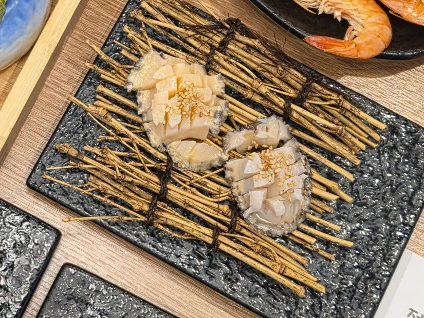 A plate of seasonal seafood dishes