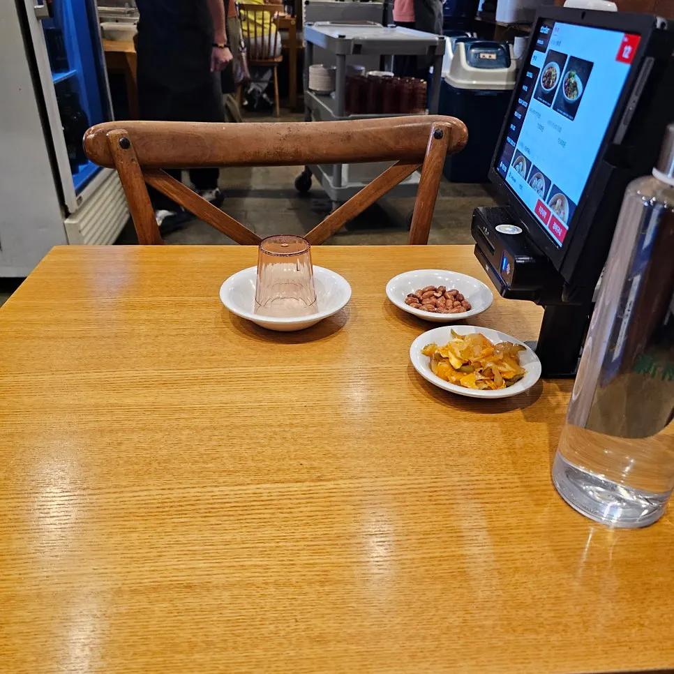 An ordering tablet placed on the table