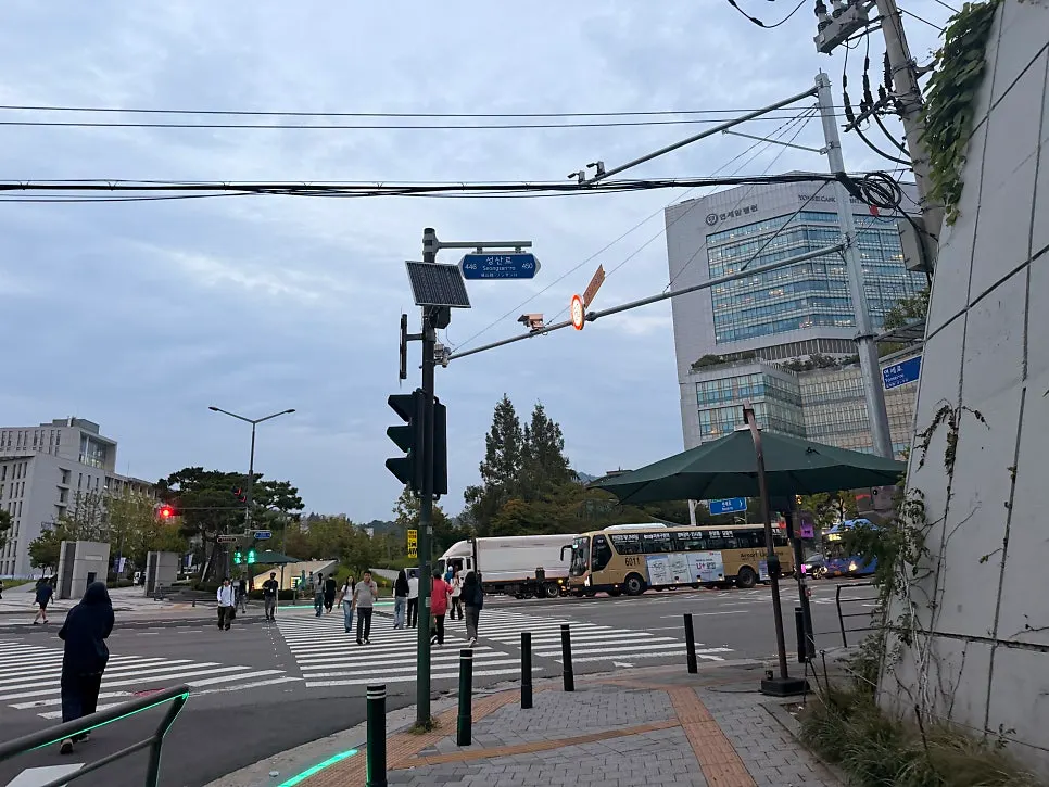 Evening festival scene on Yonse-ro in Sinchon