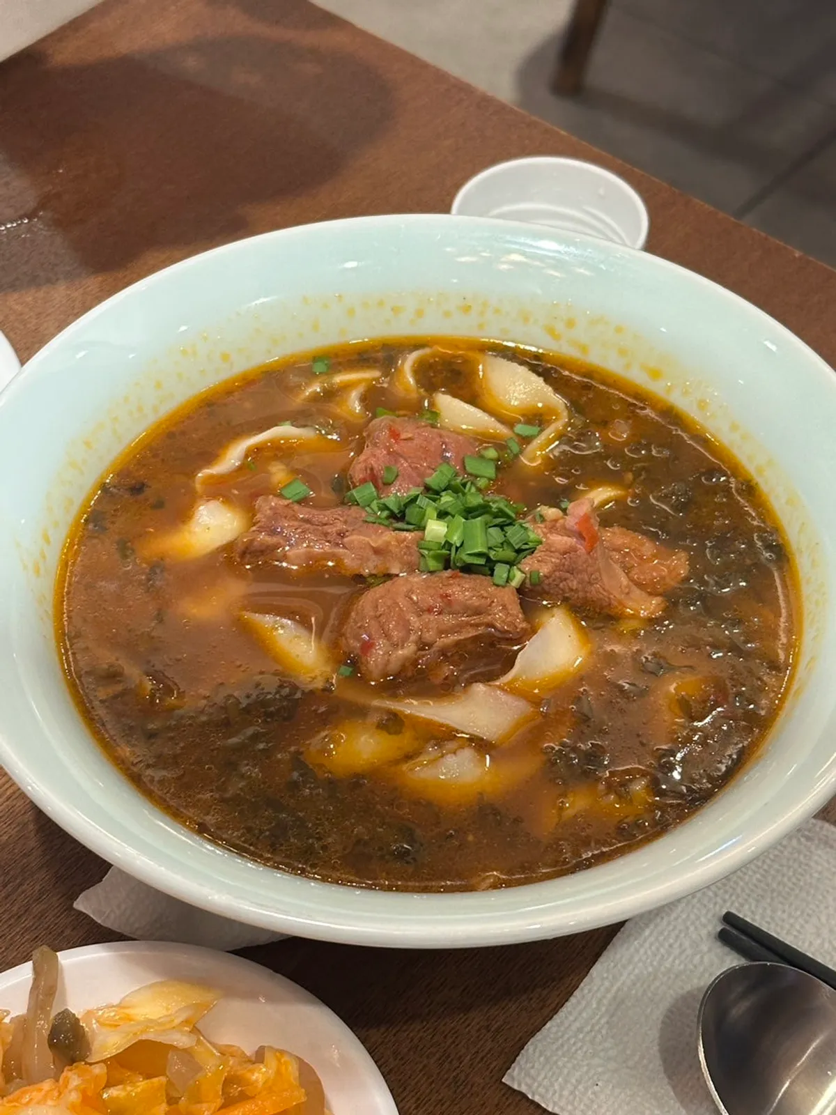 Cheonghwaweon's signature beef knife-cut noodles and dim sum in Sinchon