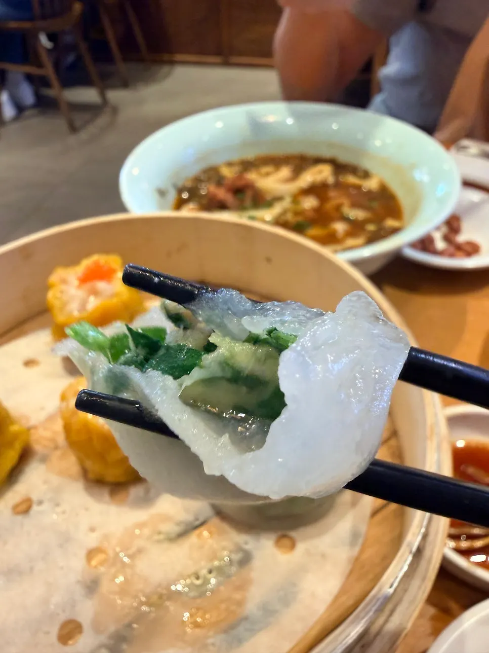 식사를 마친 청화원 테이블
