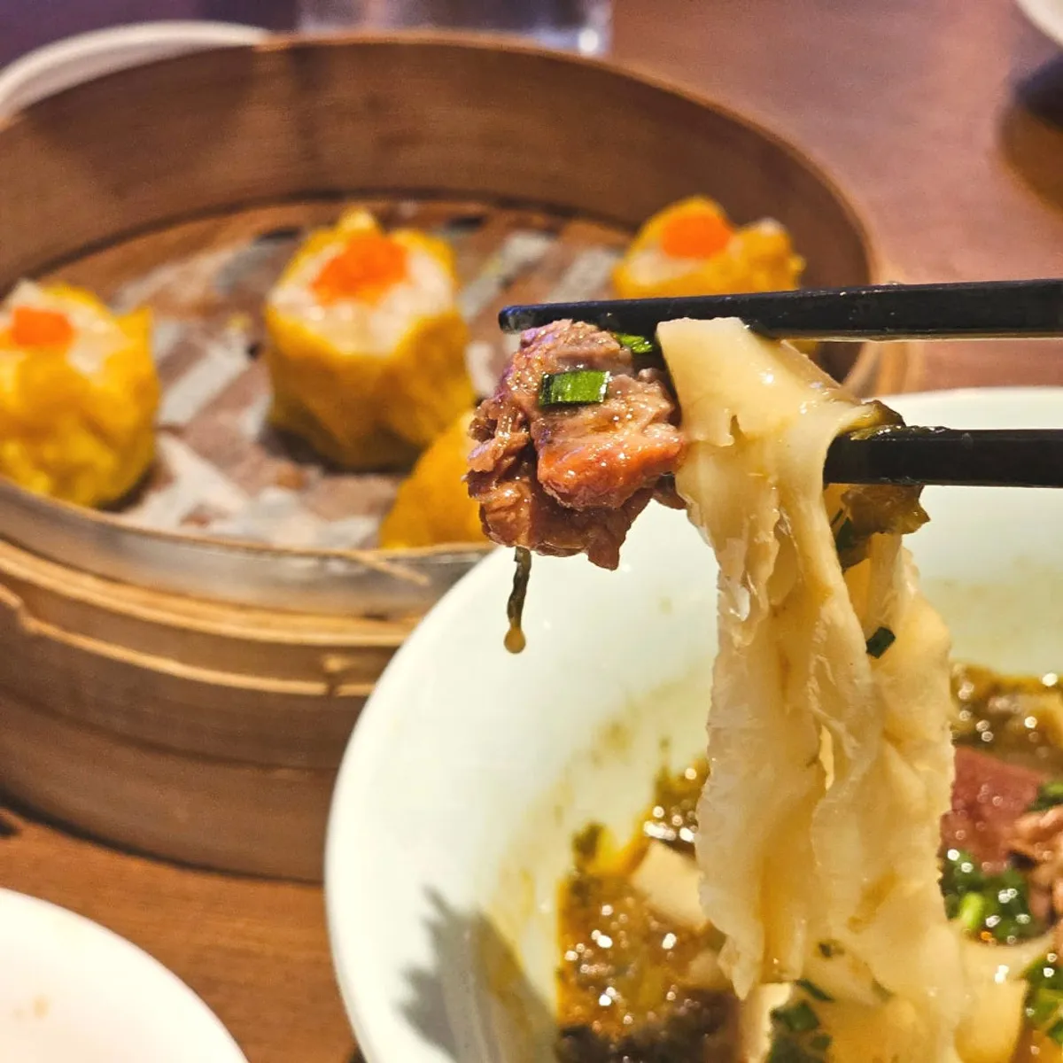 Signature beef dao xiao mian at Cheonghwaweon, a Chinese restaurant in Sinchon