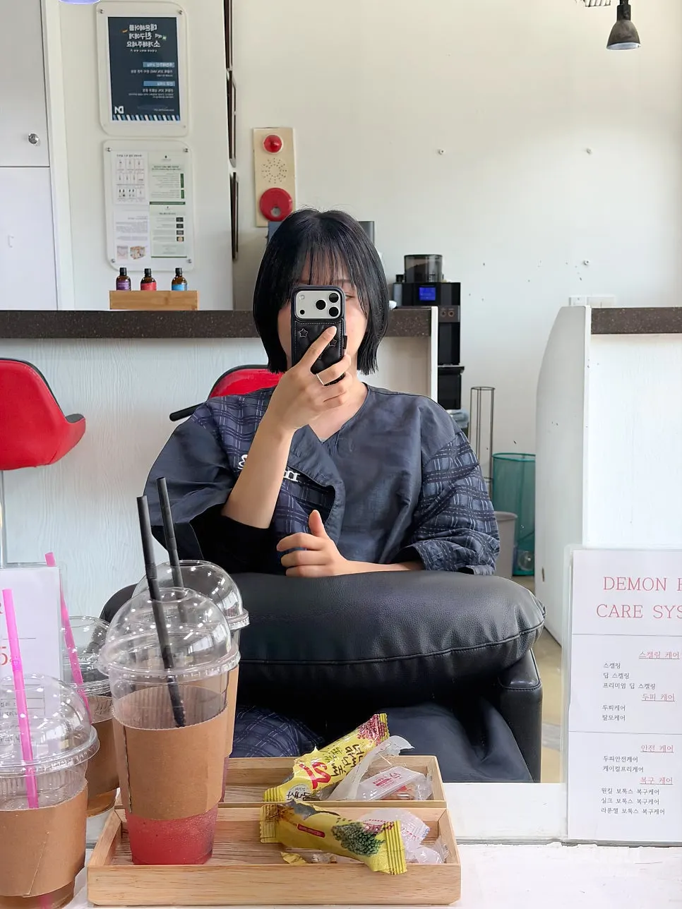 After photo of the tone-down dye color
