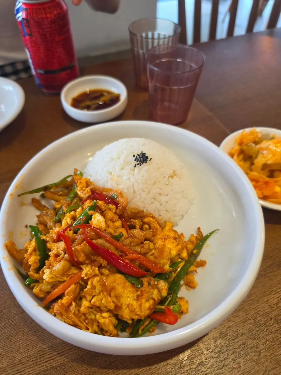 Tiger rice bowl with pork and egg