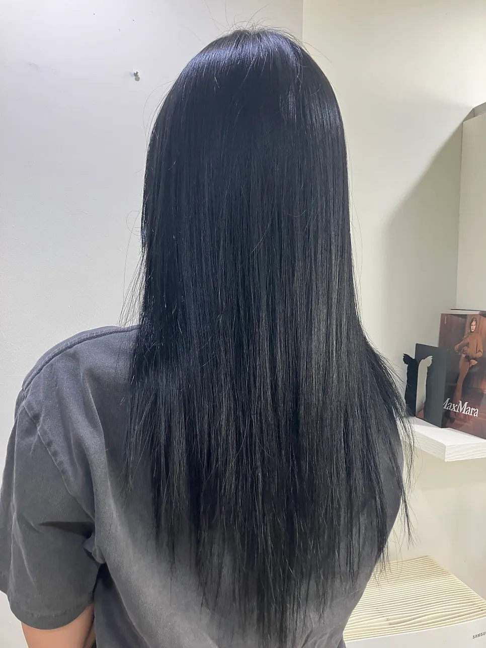 Result of the black dye with an even color tone