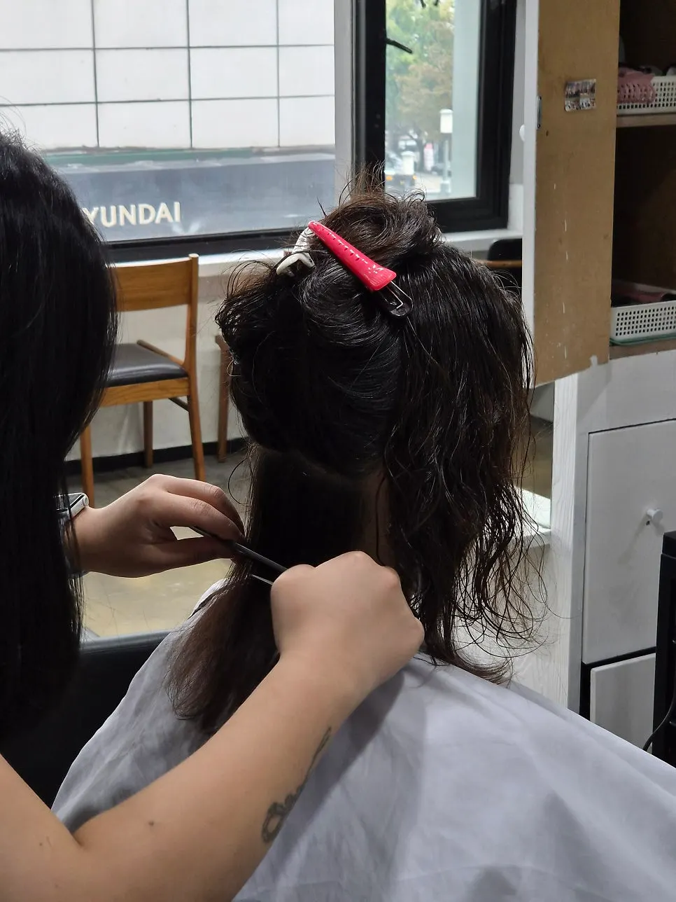 Receiving the cut treatment