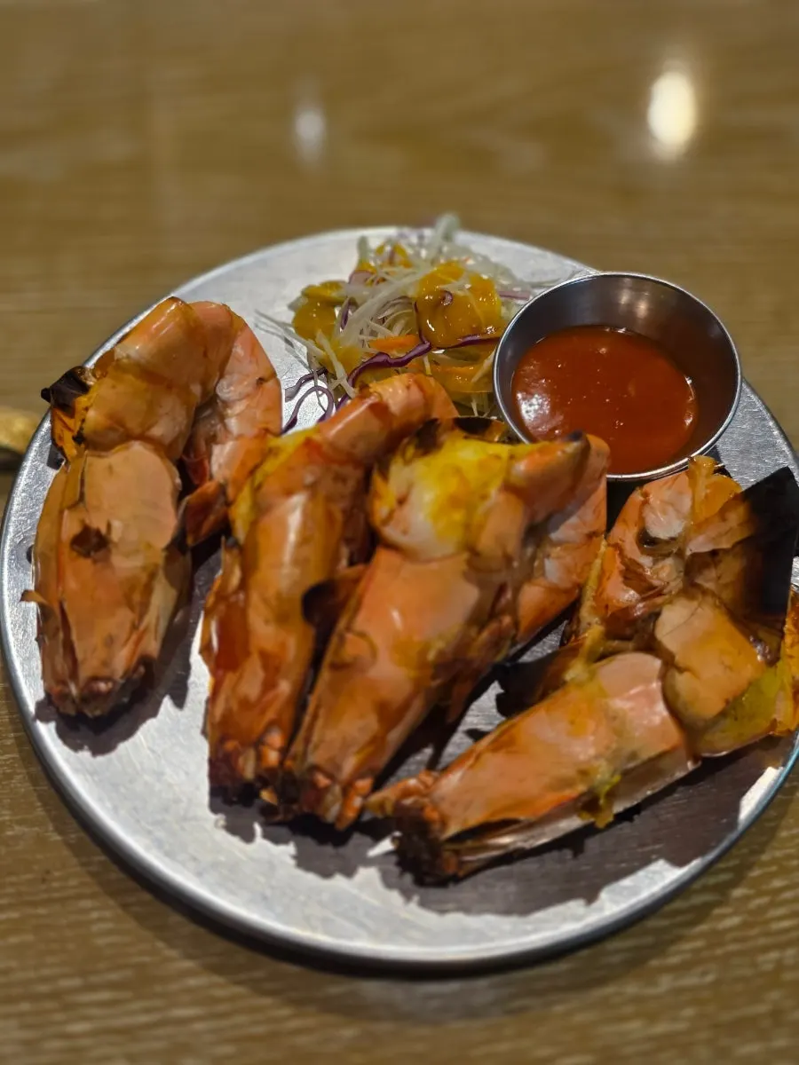 난탄두리 킹프라운 한 접시