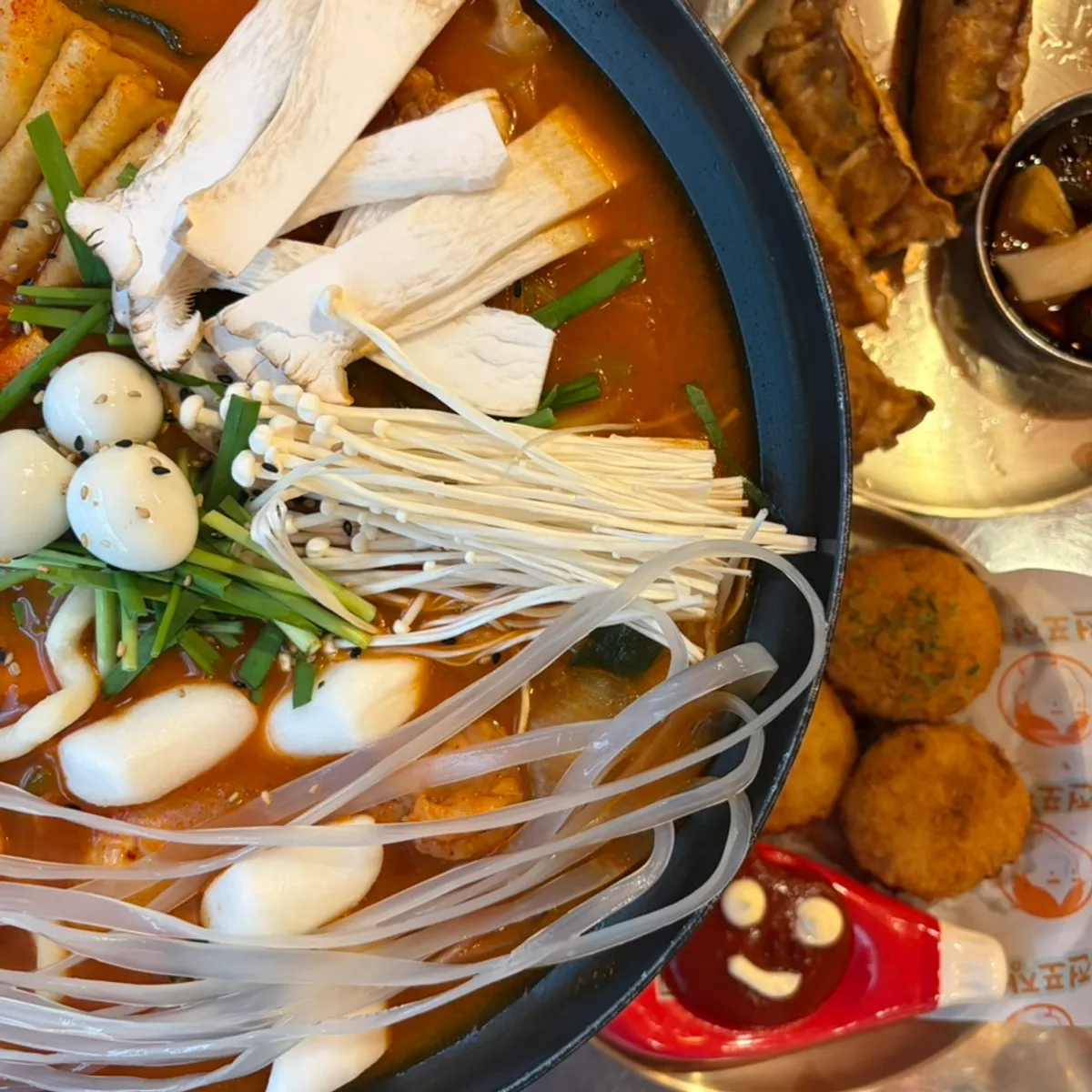 A generous spread of chicken stew