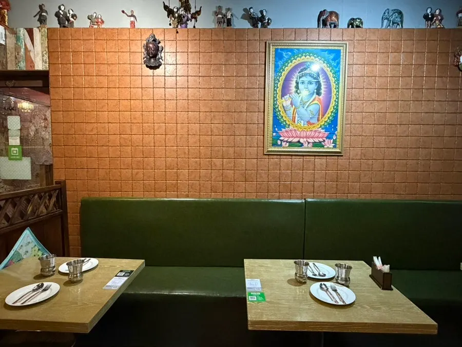 Restaurant seating with generous spacing
