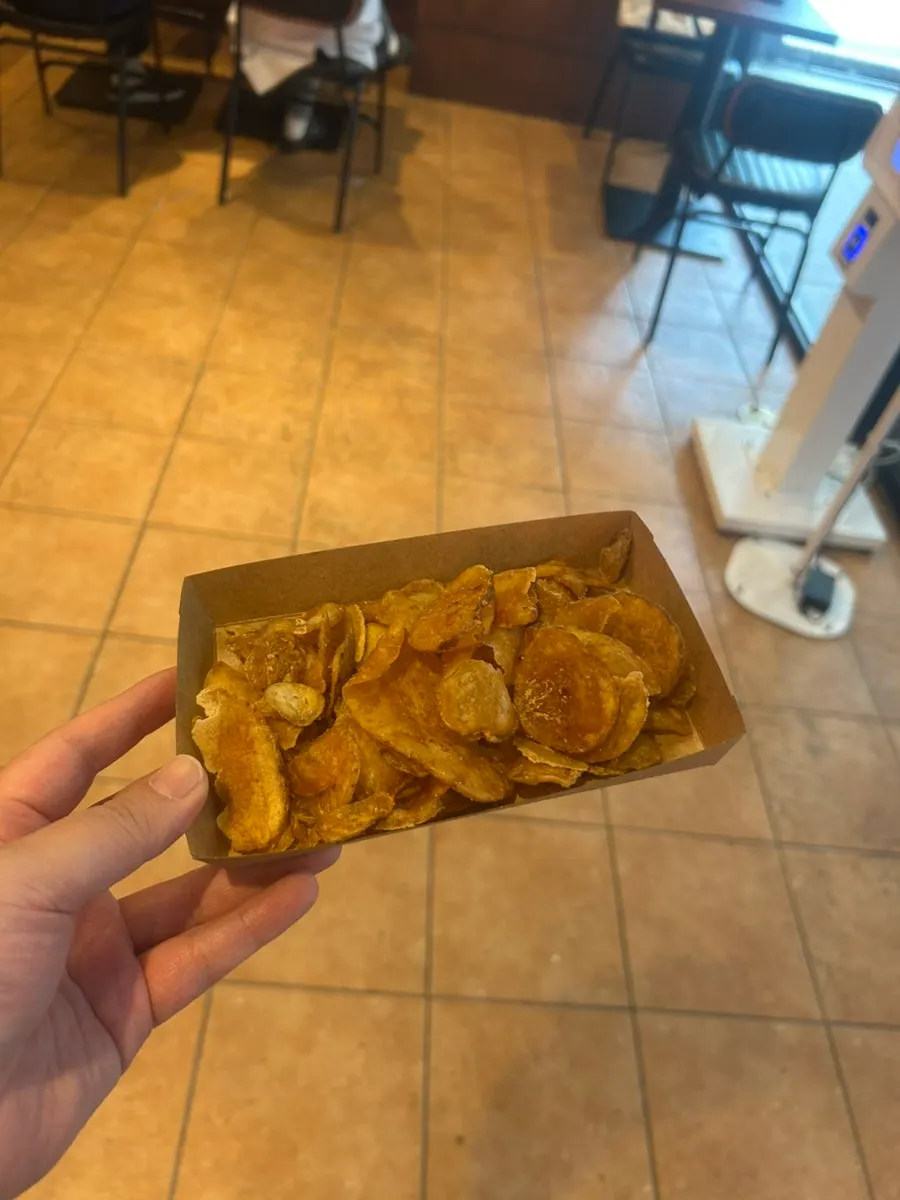 Potato chips enjoyed at the restaurant