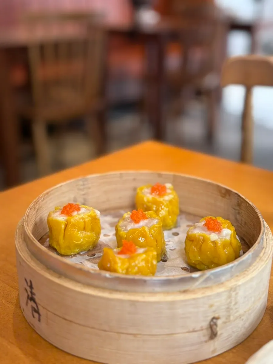 Shumai filled with pork and shrimp