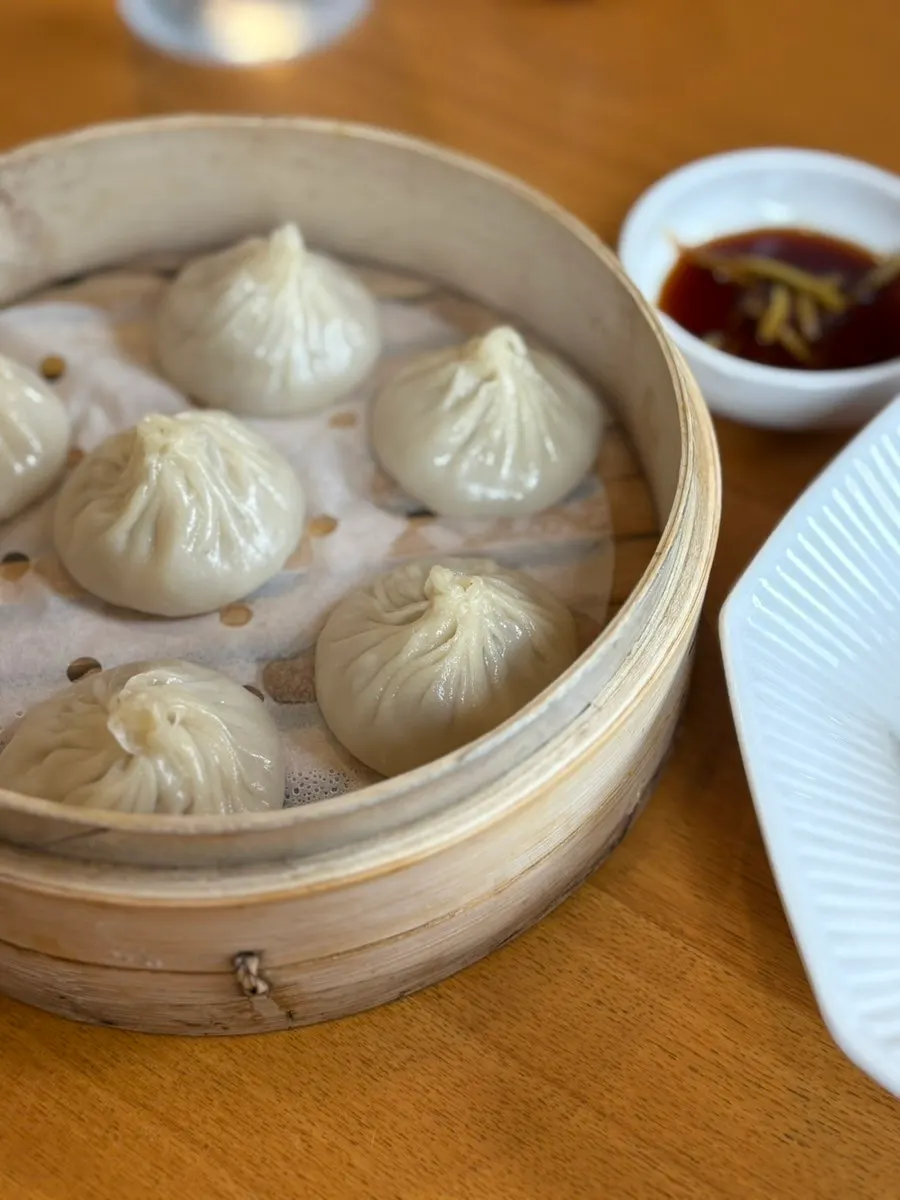 Taiwanese-style xiaolongbao holding hot soup inside