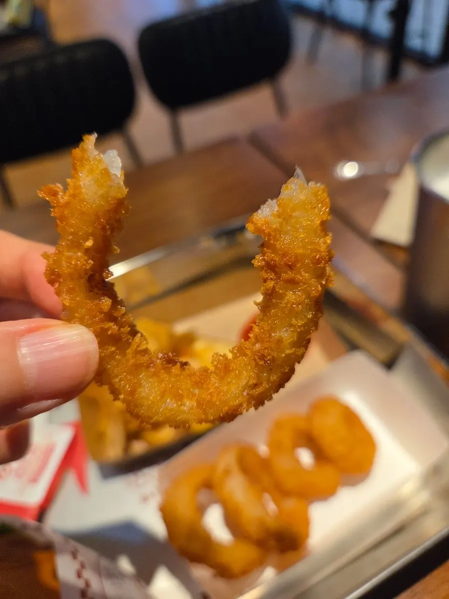 Crispy onion ring side dish