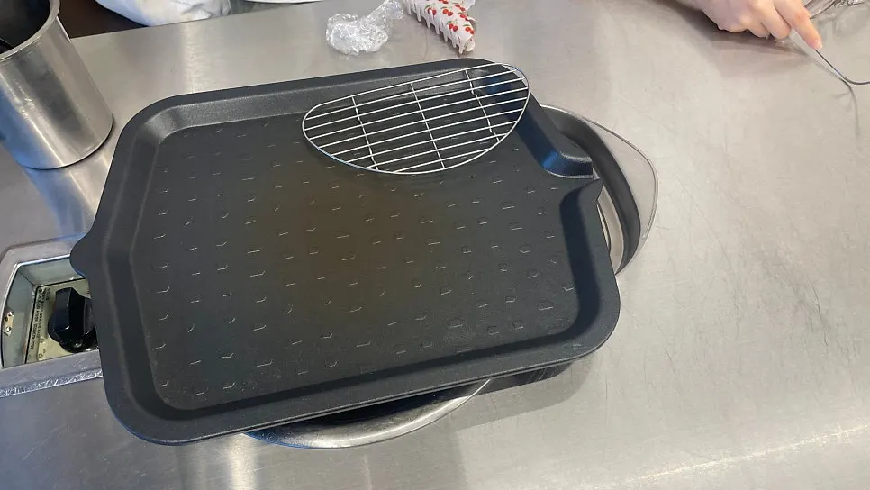 Beefjeong table grill set up ready for cooking meat