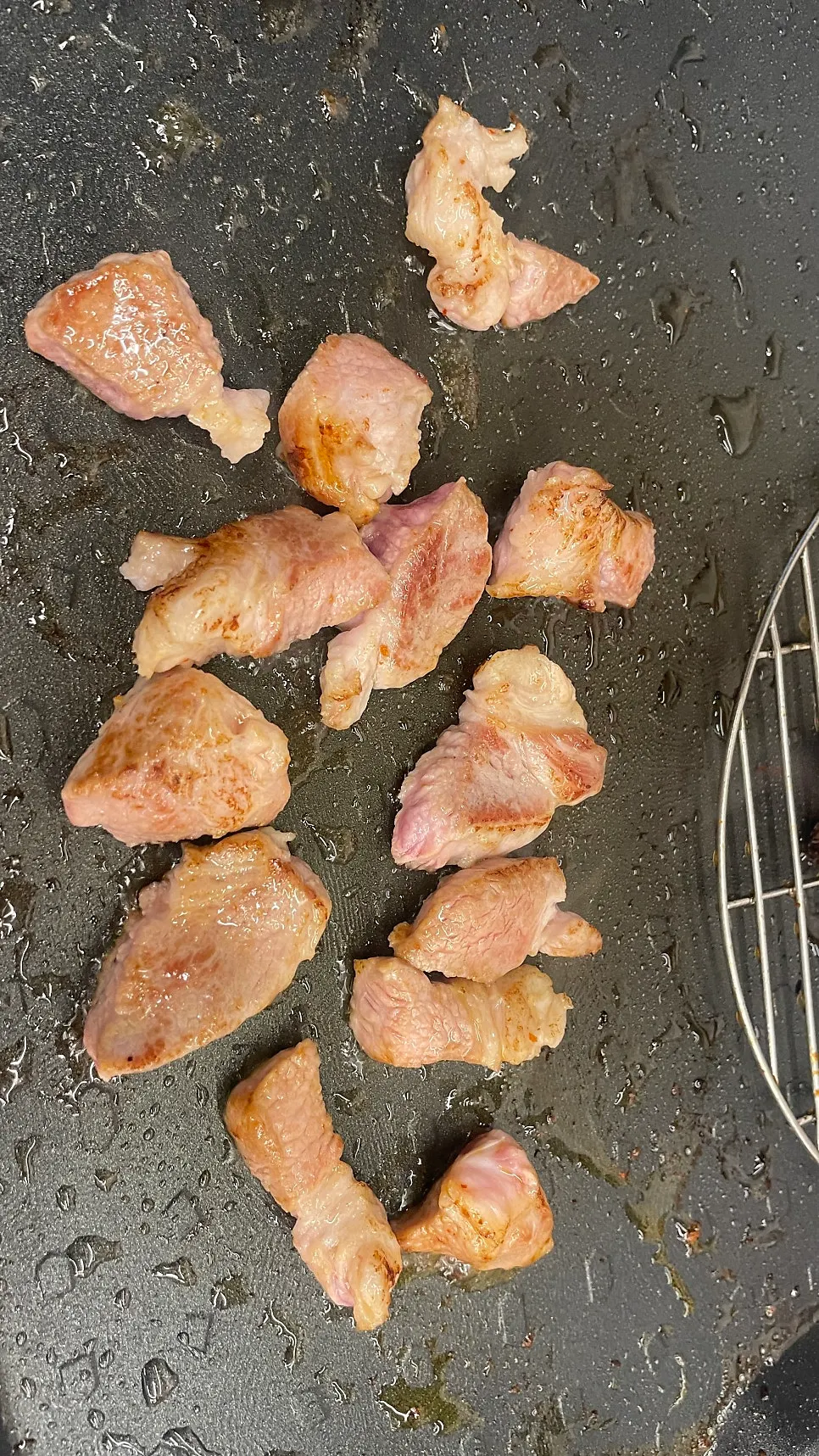 A fully grilled piece of jowl meat