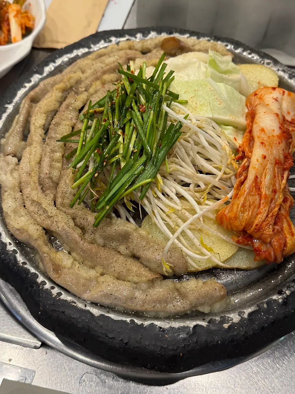 Three servings of gopchang ordered by two people