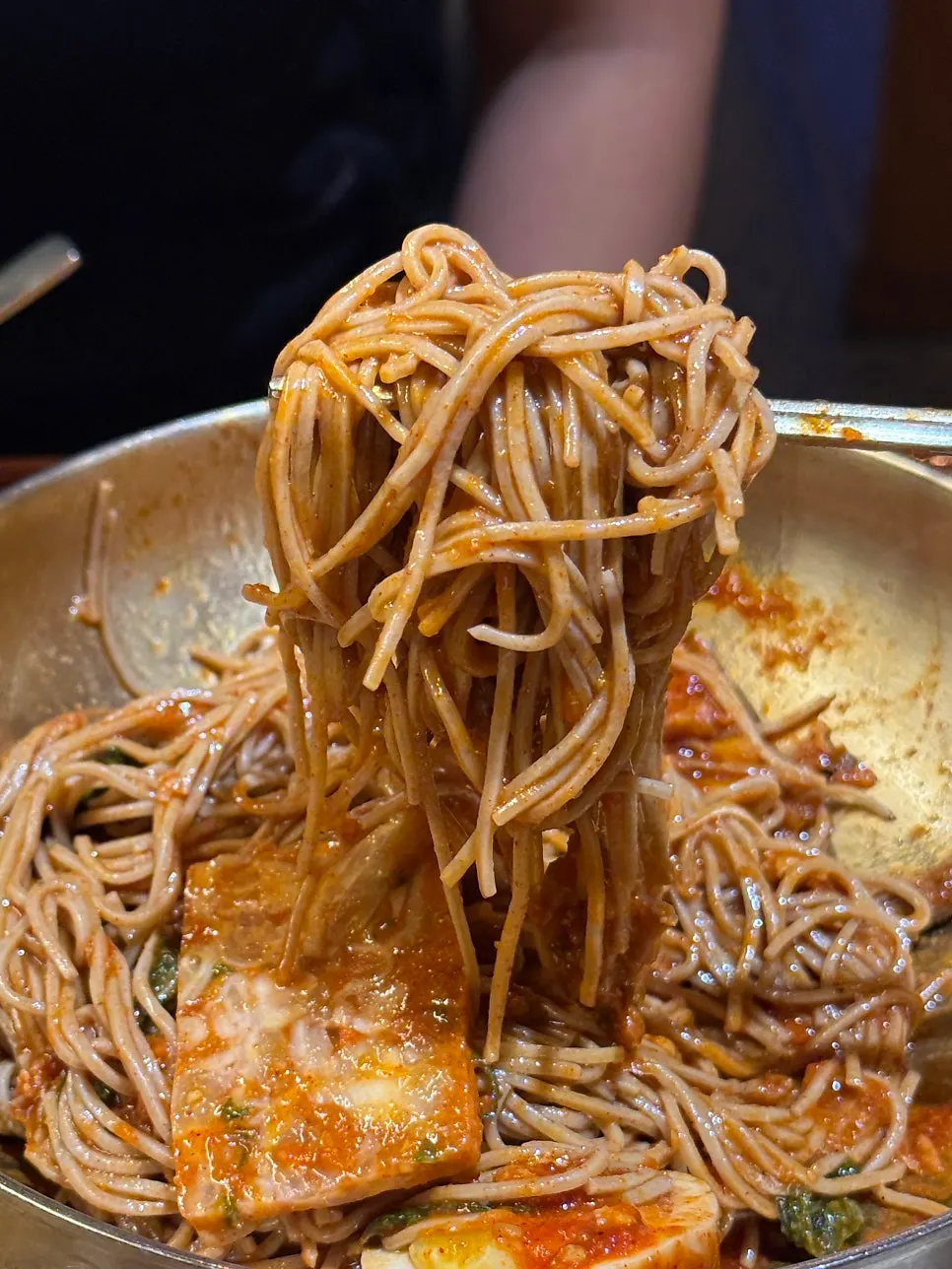 Mixed beef doenjang makguksu