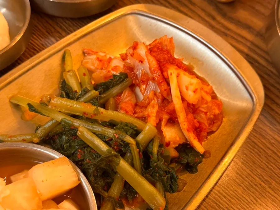 계류관 상차림 전체 모습