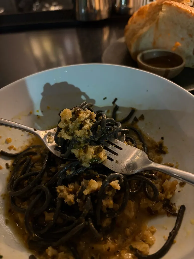Bottarga pasta with plenty of sauce