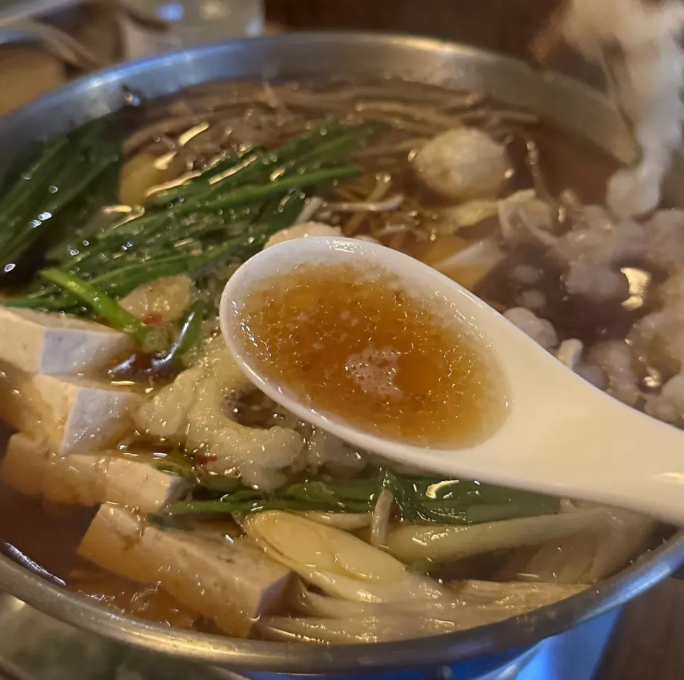 마파두부와 모츠나베 조합