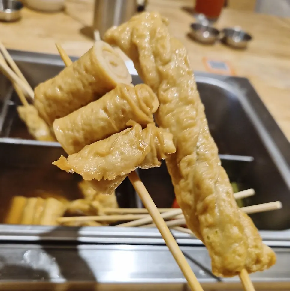 Mul-oden and curly oden skewers