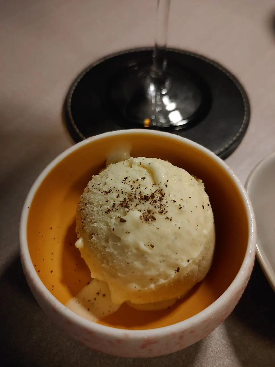 Vanilla ice cream at Plot