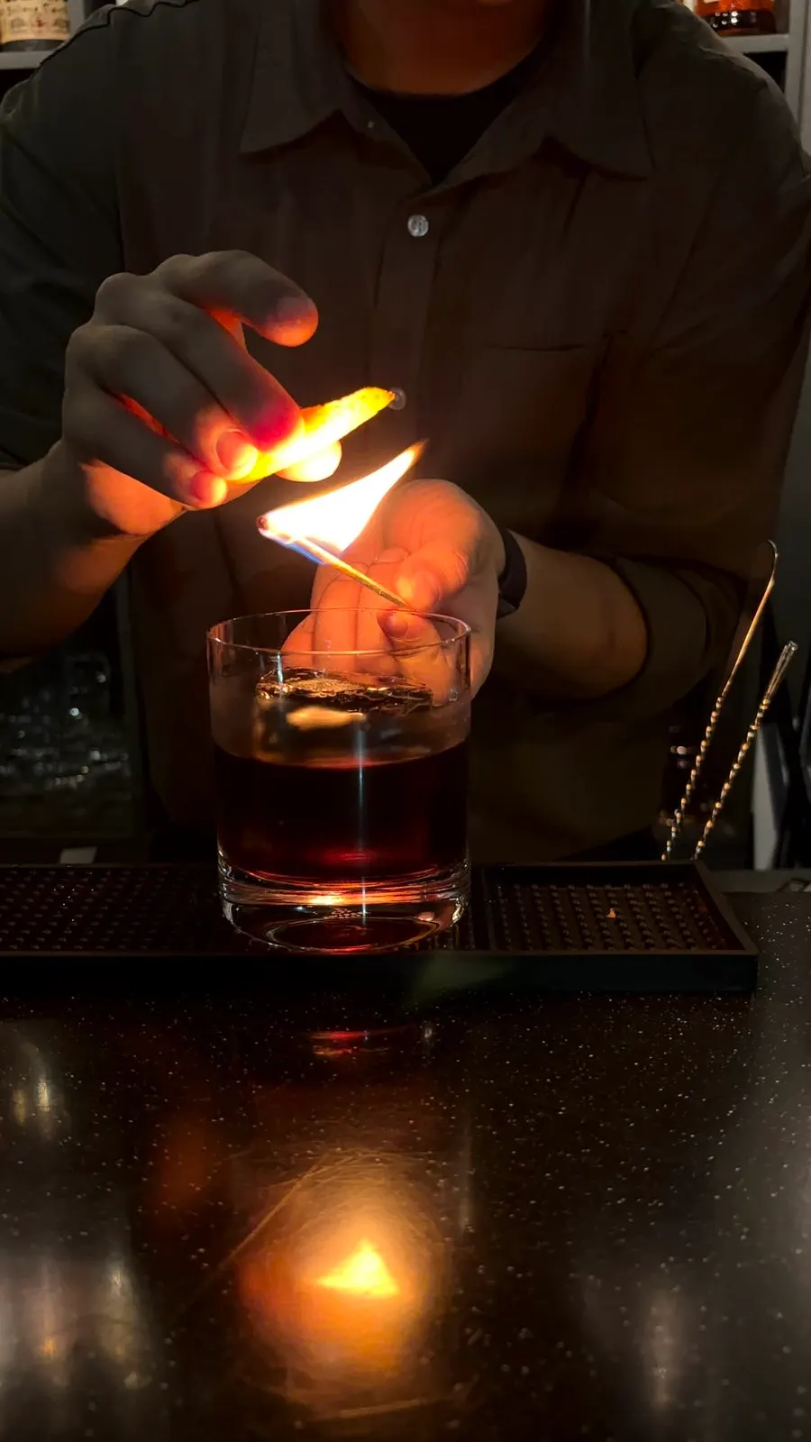 A glass of the Bold Sicily cocktail