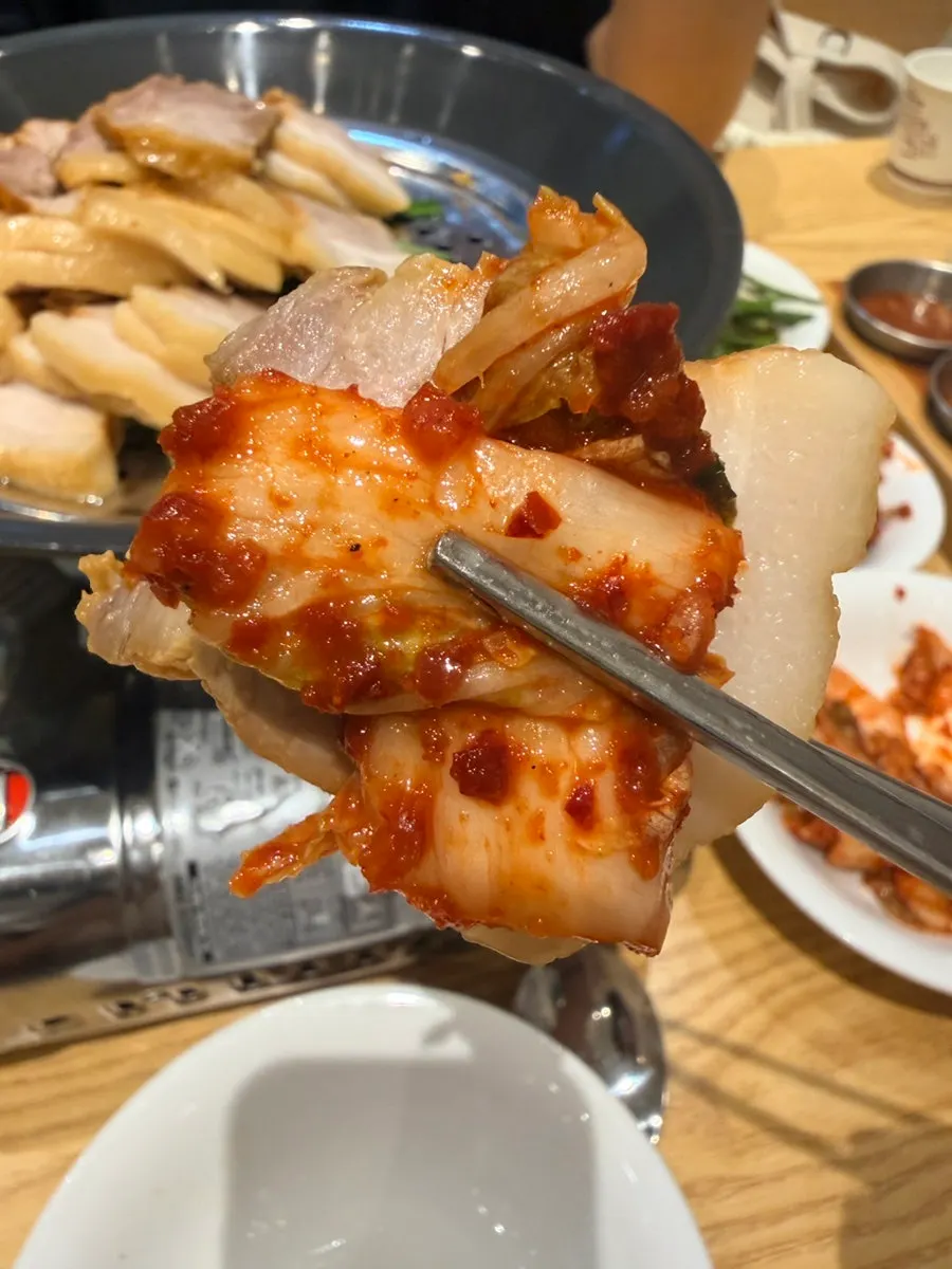 A tender piece of bossam pork