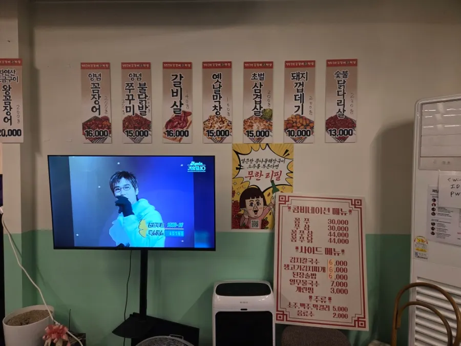 Old TV showing Gayo Top 10