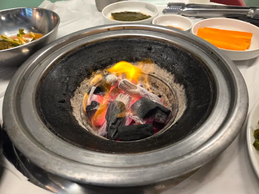 Charcoal brought to the table