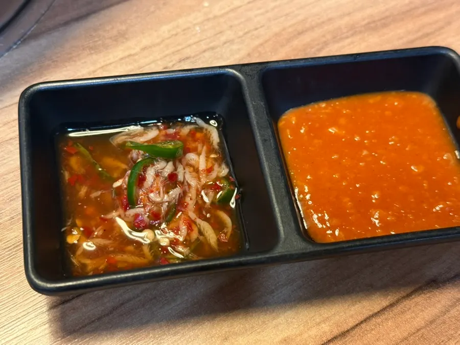 Salted fermented shrimp and ssamjang for bossam