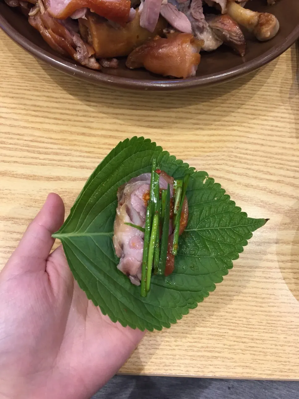 Jokbal with salted shrimp