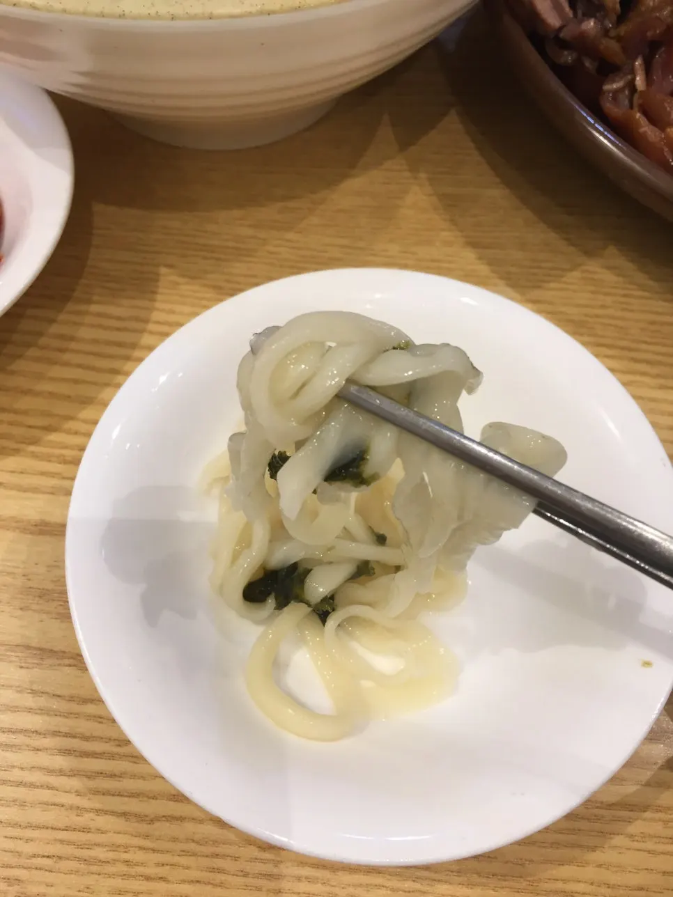 Chewy fresh kalguksu noodles
