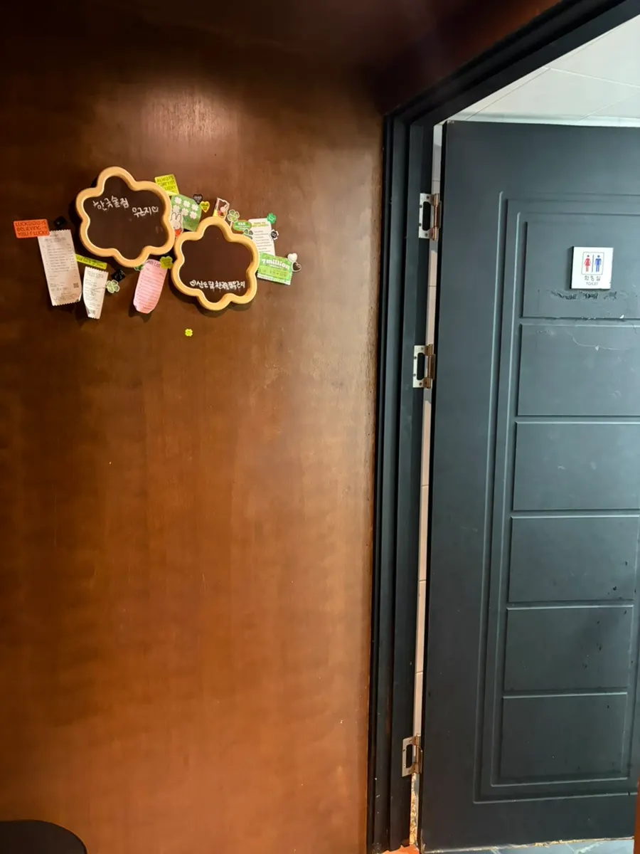 Sign indicating the restroom is unisex