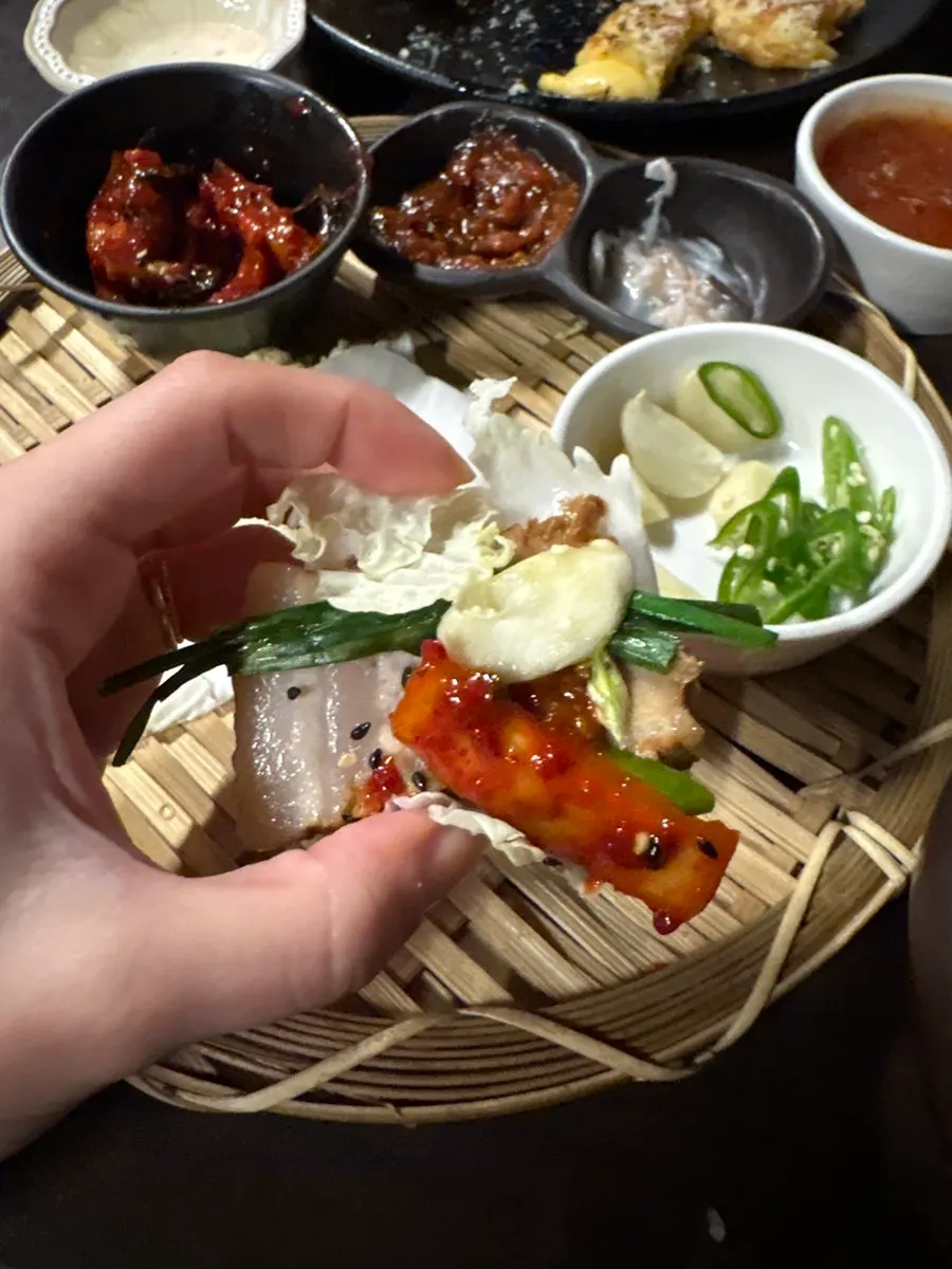 오독오독한 무말랭이와 수육