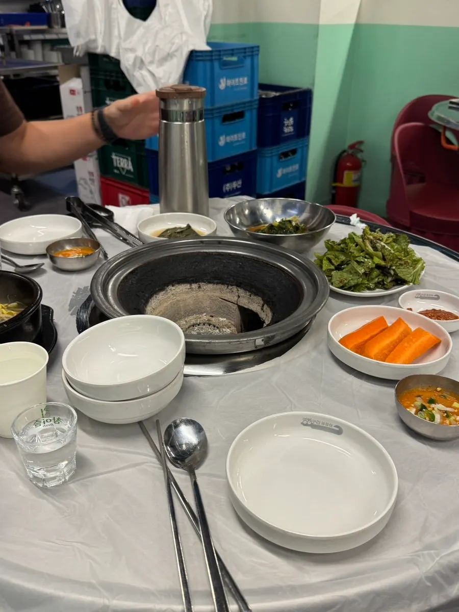 Makchang spread with bean-sprout soup
